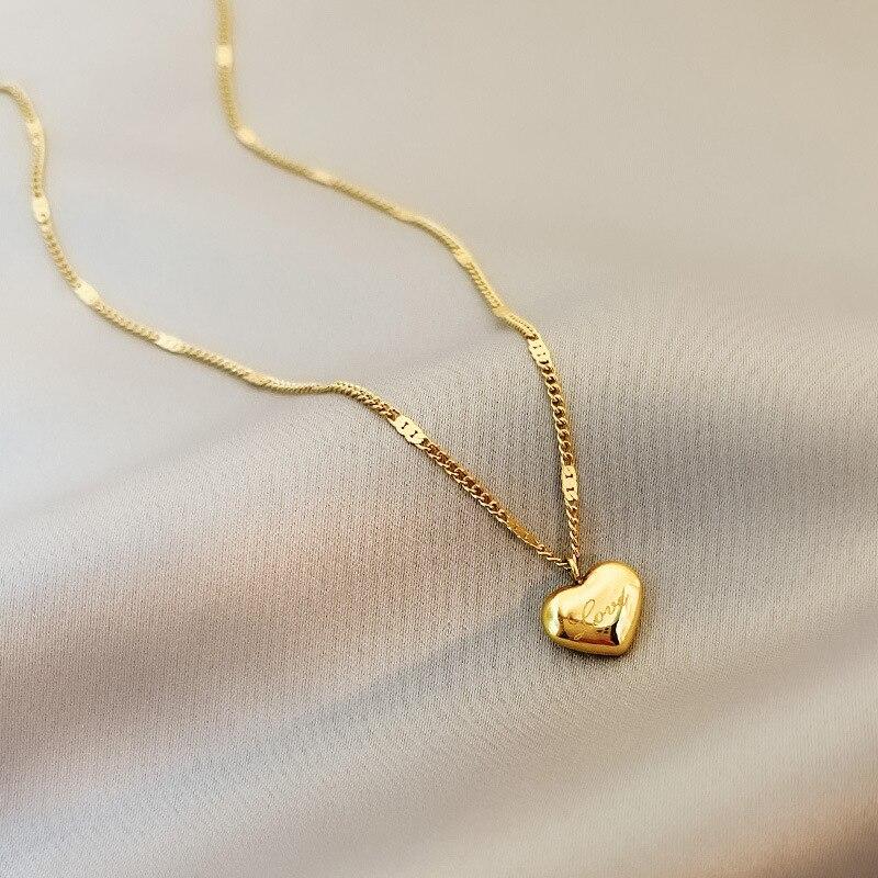 Colar feminino Coração Dourado