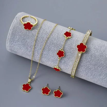 Conjunto de 5 peças Trevo