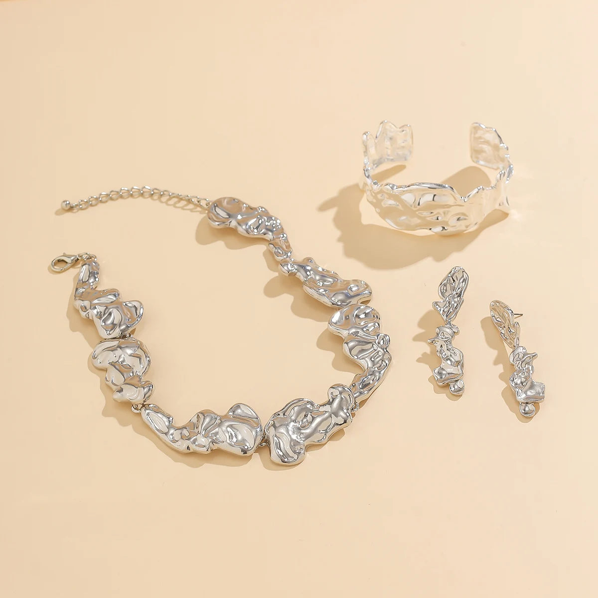 Conjunto Pulseira Colar e Brinco