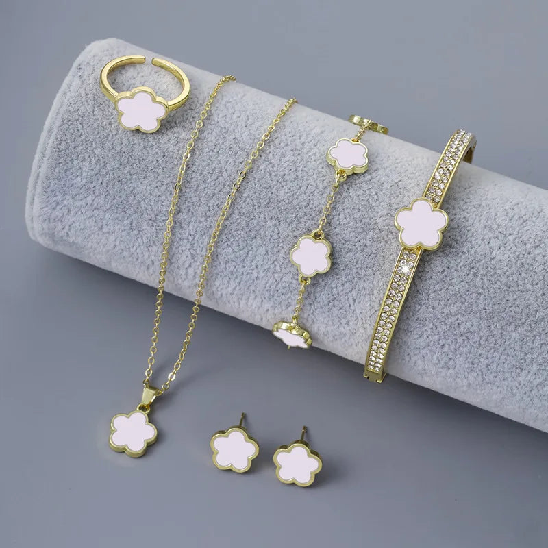 Conjunto de 5 peças Trevo