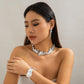 Conjunto Pulseira Colar e Brinco