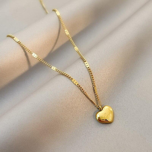 Colar feminino Coração Dourado