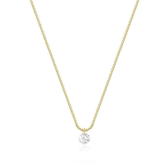 COLAR CRISTAL BANHADO A OURO